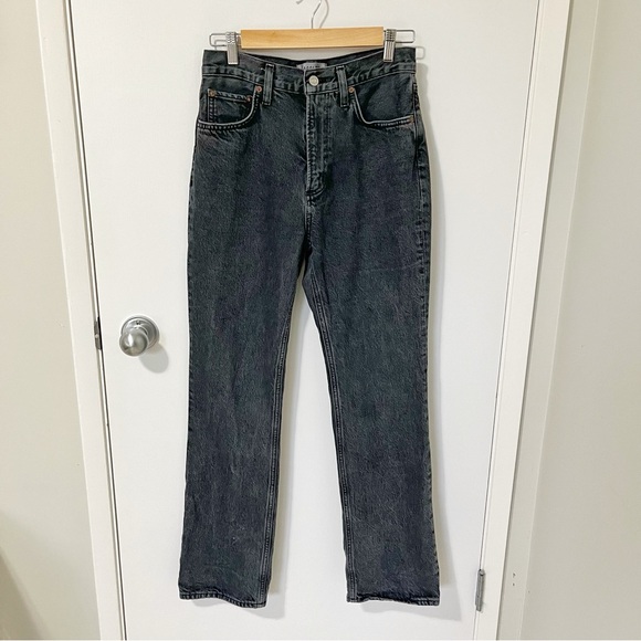 Agolde High Rise Vintage Boot Cut Jean in Percolate Washed Black size 26 - Picture 5 of 16
